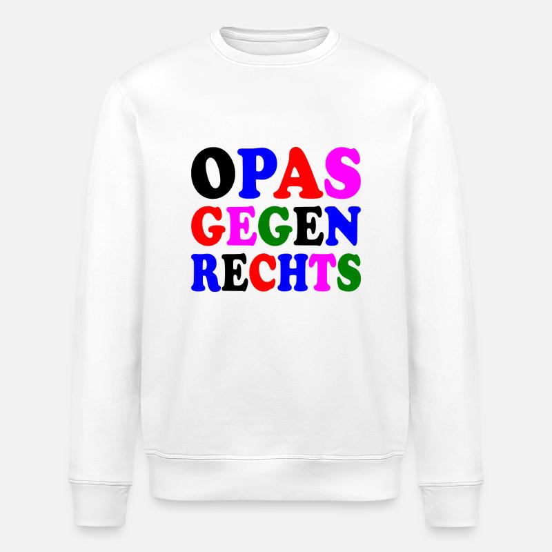 Opas gegen rechts - Stanley/Stella Unisex Bio-Sweatshirt ROLLER - Weiß