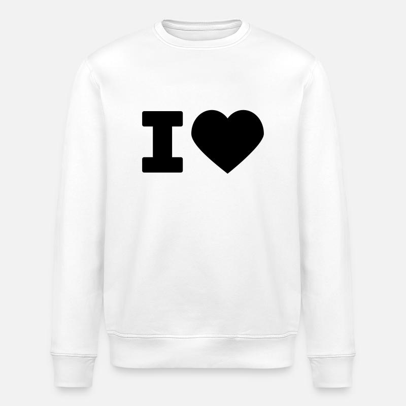 i love - Stanley/Stella Unisex Bio-Sweatshirt ROLLER - Weiß