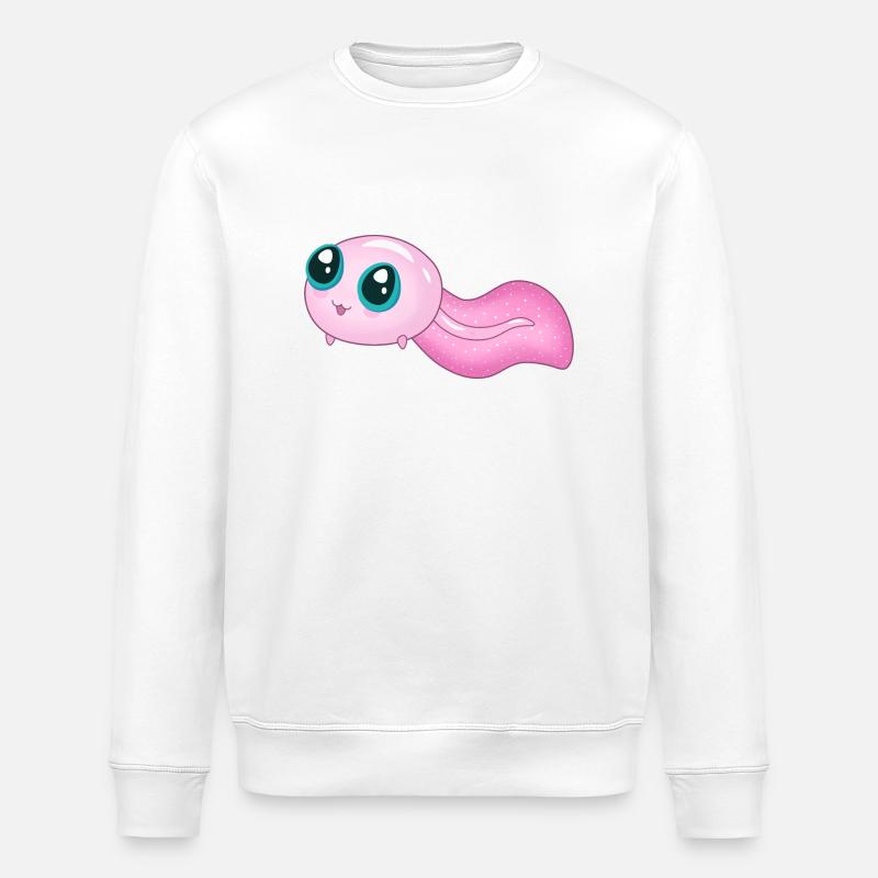 Süße rosa Kaulquappe - Stanley/Stella Unisex Bio-Sweatshirt ROLLER - Weiß