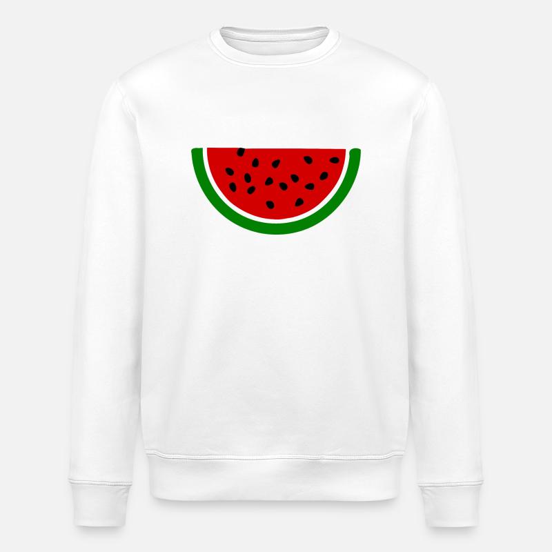 Wassermelone melone - Stanley/Stella Unisex Bio-Sweatshirt ROLLER - Weiß