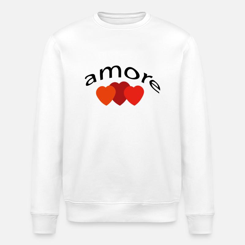 amore - liebe - Stanley/Stella Unisex Bio-Sweatshirt ROLLER - Weiß