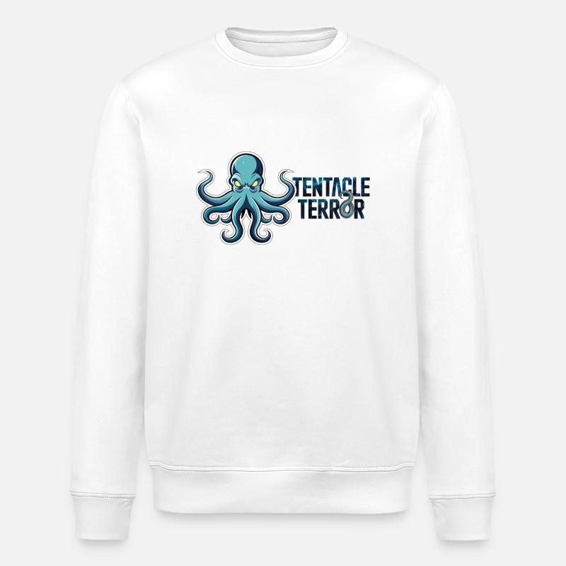 Tentacle Terror - Stanley/Stella ROLLER Unisex Organic Sweatshirt - white