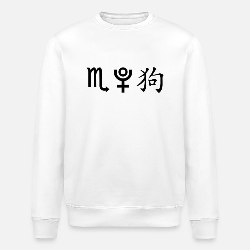 skorpion pluto hund - Stanley/Stella Unisex Bio-Sweatshirt ROLLER - Weiß