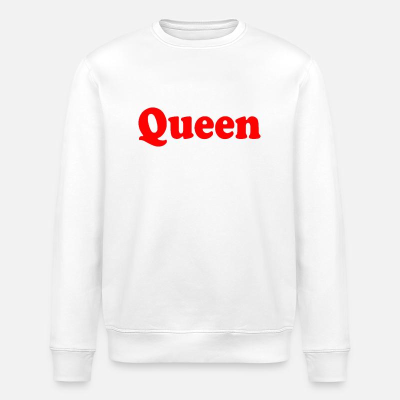 Queen - Stanley/Stella ROLLER Unisex Organic Sweatshirt - white