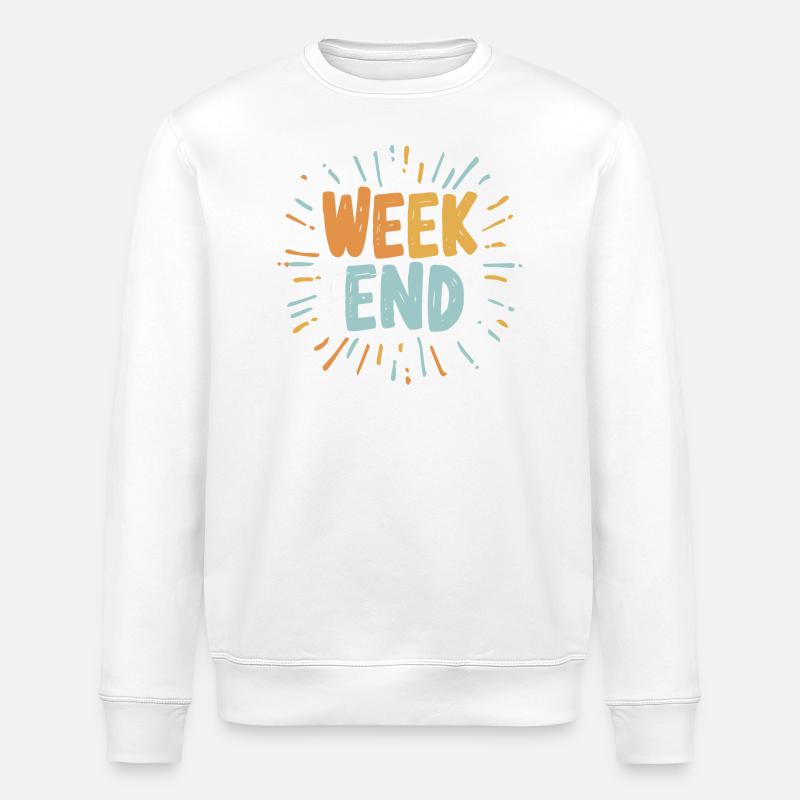 Week-end - Sweat bio ROLLER Stanley/Stella Unisexe - blanc