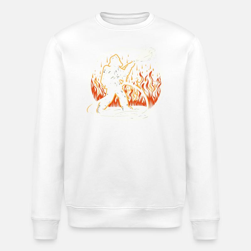 Pompier - Sweat bio ROLLER Stanley/Stella Unisexe - blanc