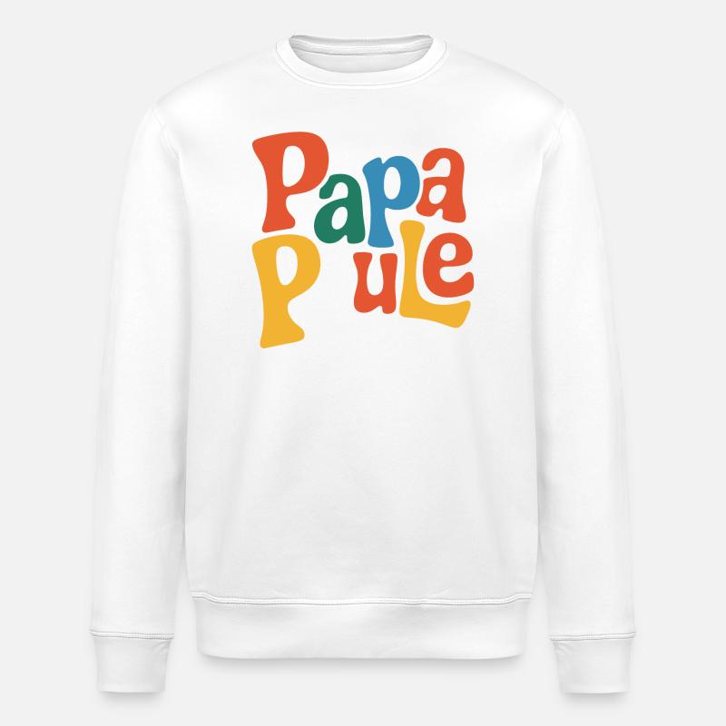 Papa poule - Sweat bio ROLLER Stanley/Stella Unisexe - blanc