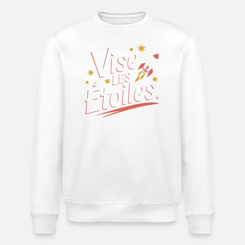 Vise les étoiles - Sweat bio ROLLER Stanley/Stella Unisexe - blanc