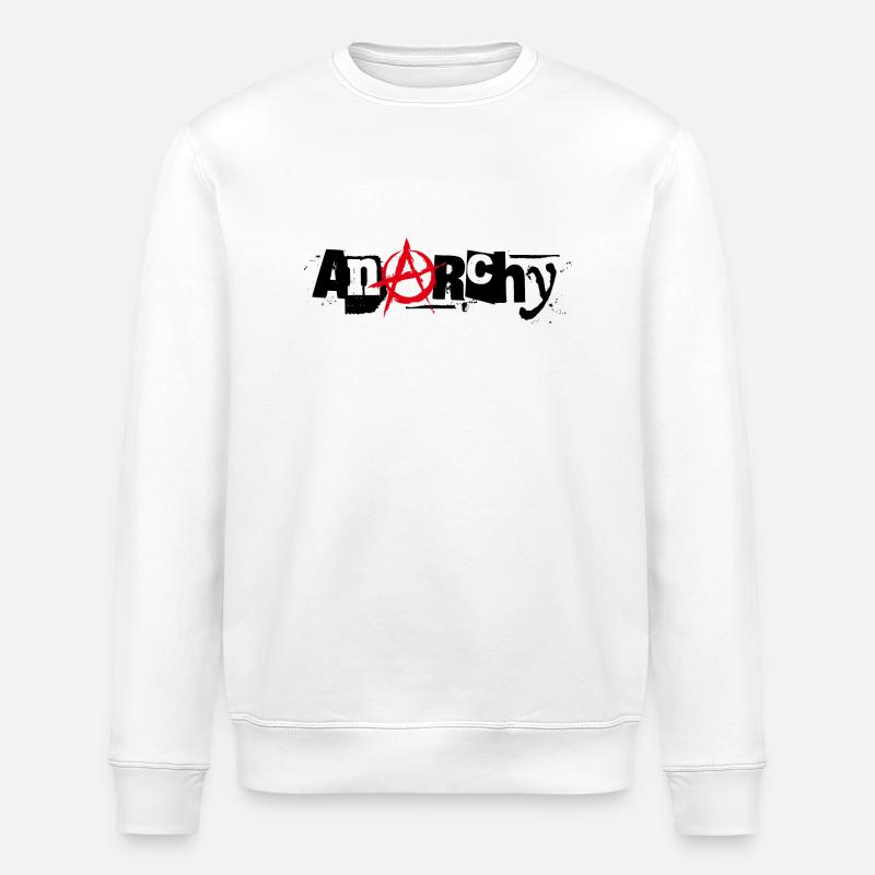 Anarchy - Stanley/Stella ROLLER Unisex Organic Sweatshirt - white