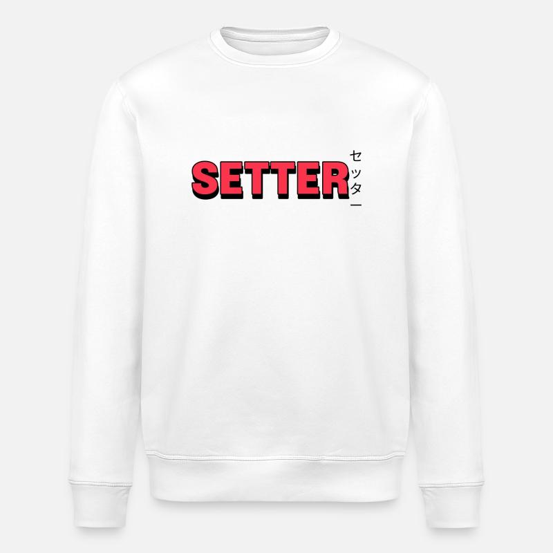Volleyball Setter - Stanley/Stella Unisex Bio-Sweatshirt ROLLER - Weiß