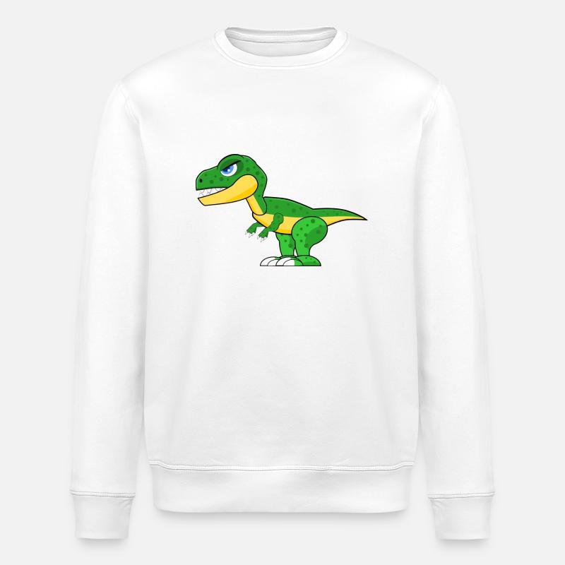 dinosaur - Stanley/Stella ROLLER Unisex Organic Sweatshirt - white