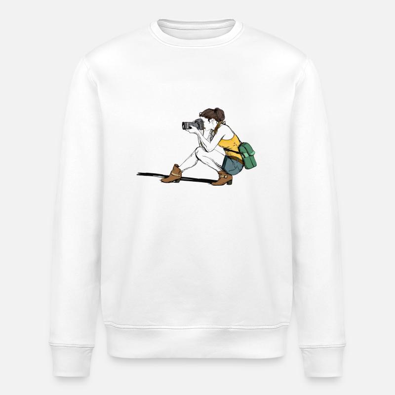 eine schöne Fotografin - Stanley/Stella Unisex Bio-Sweatshirt ROLLER - Weiß