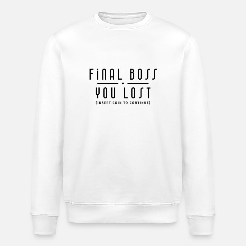 Final Black Gamer Version - Stanley/Stella ROLLER Unisex Organic Sweatshirt - white