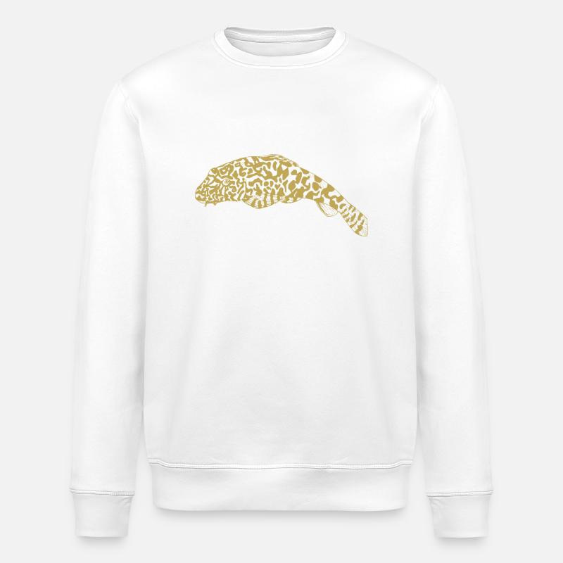 Motifs illustrés avec des poissons - Sweat bio ROLLER Stanley/Stella Unisexe - blanc