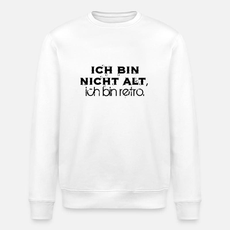 Ich bin nicht alt retro - Stanley/Stella Unisex Bio-Sweatshirt ROLLER - Weiß