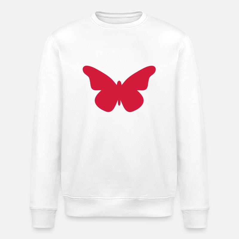 Schmetterling - Stanley/Stella Unisex Bio-Sweatshirt ROLLER - Weiß