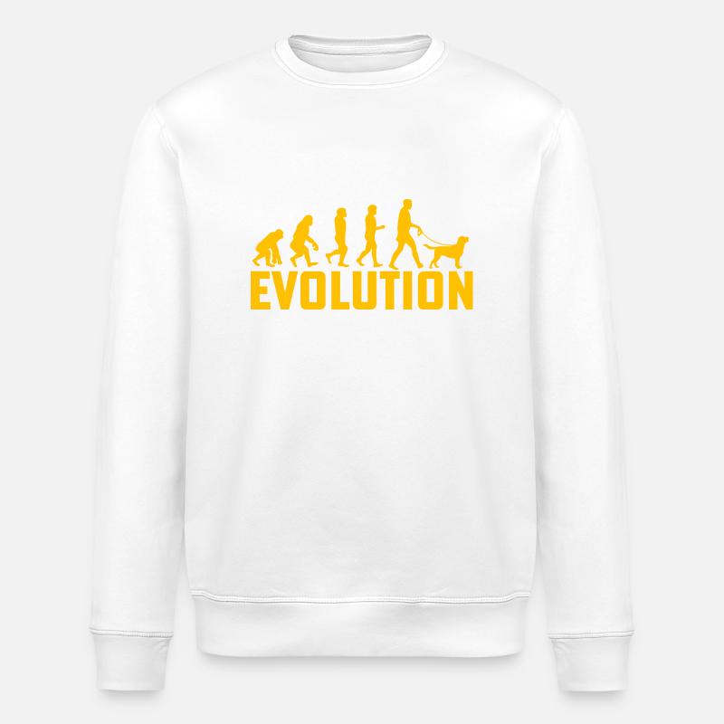 Labrador Evolution - Stanley/Stella Unisex Bio-Sweatshirt ROLLER - Weiß