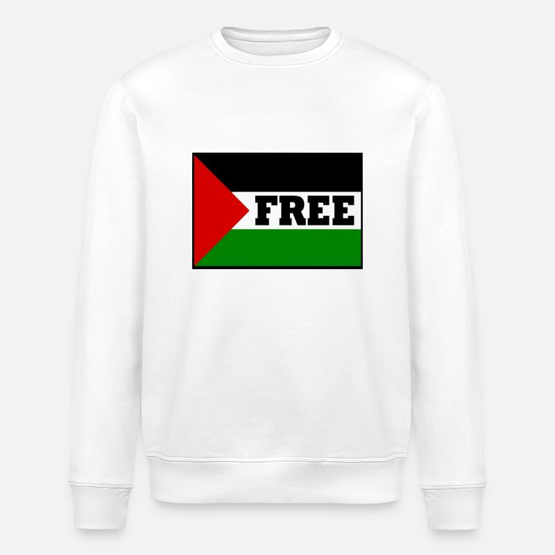 Free palestine - Stanley/Stella Unisex Bio-Sweatshirt ROLLER - Weiß