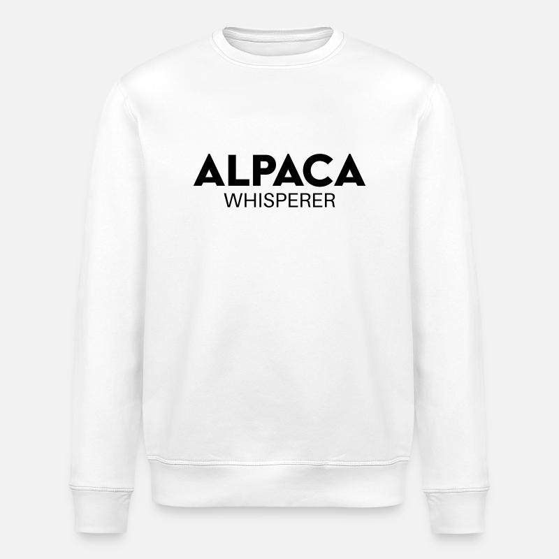 Alpaca Whisperer - Stanley/Stella ROLLER Unisex Organic Sweatshirt - white