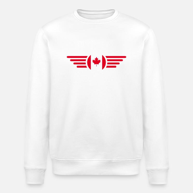 Canada Style Design T-Shirt - Stanley/Stella ROLLER Unisex Organic Sweatshirt - white