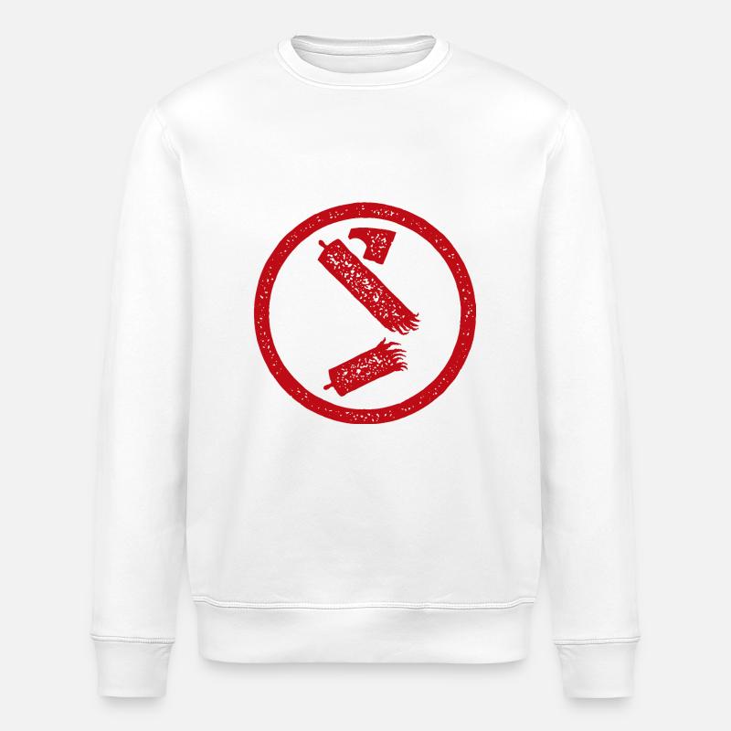 Antifa-Symbolstrahl zerstört - Stanley/Stella Unisex Bio-Sweatshirt ROLLER - Weiß