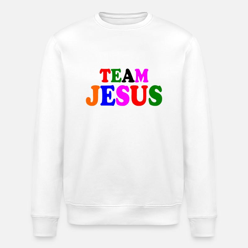 Team jesus - Stanley/Stella Unisex Bio-Sweatshirt ROLLER - Weiß