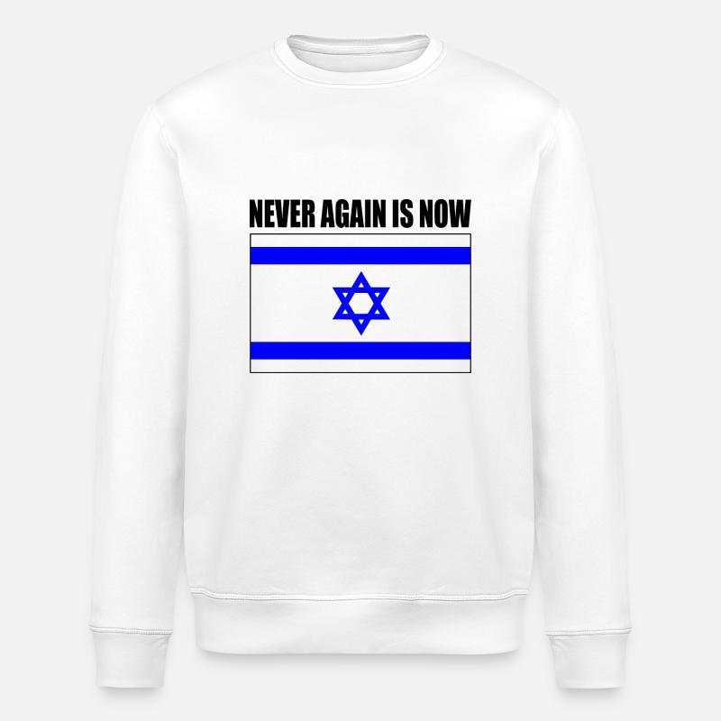 Never again is now - Stanley/Stella ROLLER Unisex Organic Sweatshirt - white