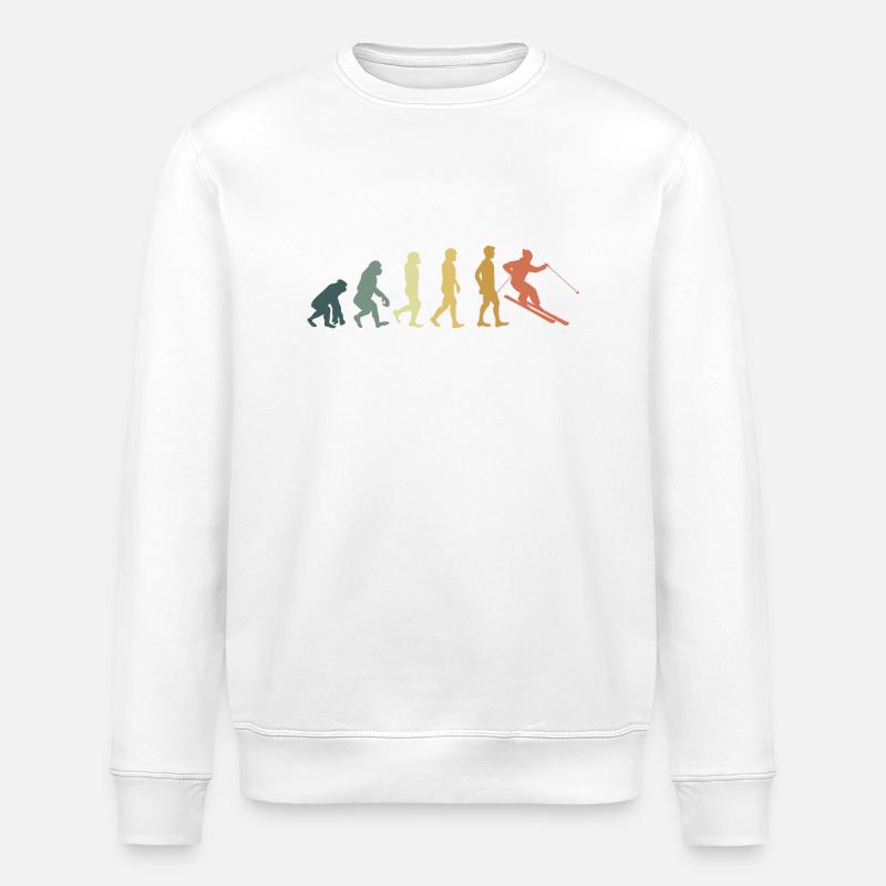 Evolution skieur - Sweat bio ROLLER Stanley/Stella Unisexe - blanc