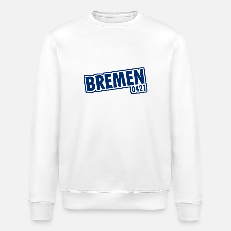 Bremen - 0421 - Vorwahl - Stanley/Stella Unisex Bio-Sweatshirt ROLLER - Weiß
