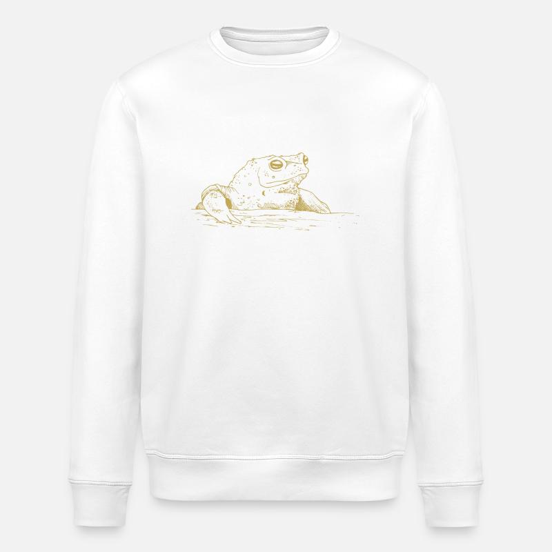 Motifs illustrés avec crapaud - Sweat bio ROLLER Stanley/Stella Unisexe - blanc