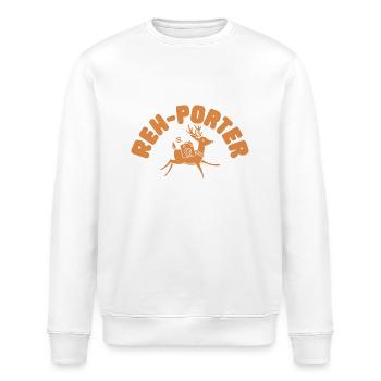Reporter-Humor Journalist Lustig Idee - Stanley/Stella Unisex Bio-Sweatshirt ROLLER - Weiß - Vorne - Nik (191cm)