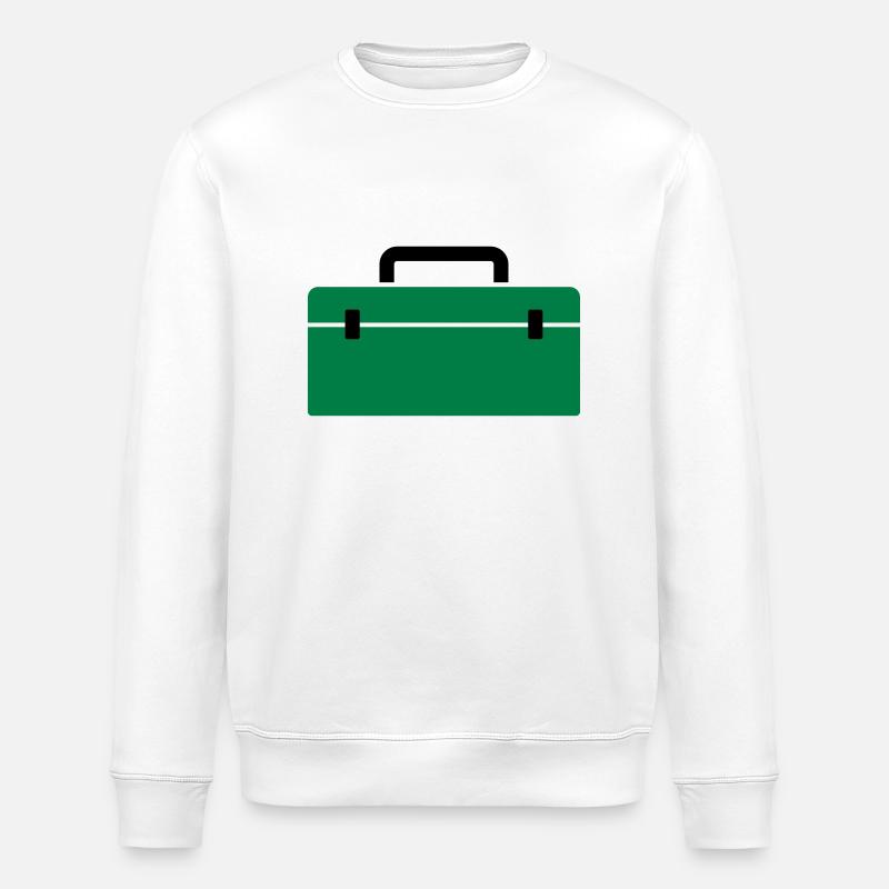 Werkzeugkiste oder Angelkoffer - Geschenk - Stanley/Stella Unisex Bio-Sweatshirt ROLLER - Weiß