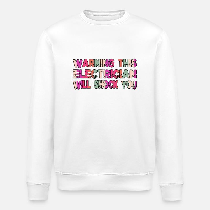 electricity electric wire electrical - Stanley/Stella Unisex Bio-Sweatshirt ROLLER - Weiß