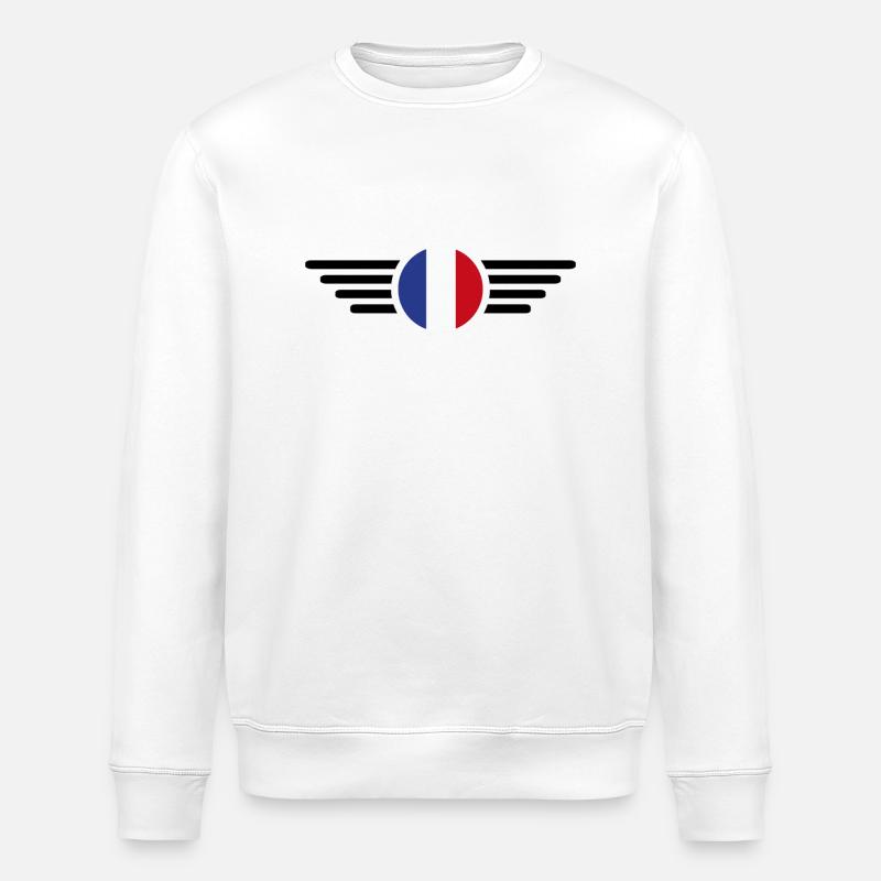Frankreich Stil T-Shirt - Stanley/Stella Unisex Bio-Sweatshirt ROLLER - Weiß