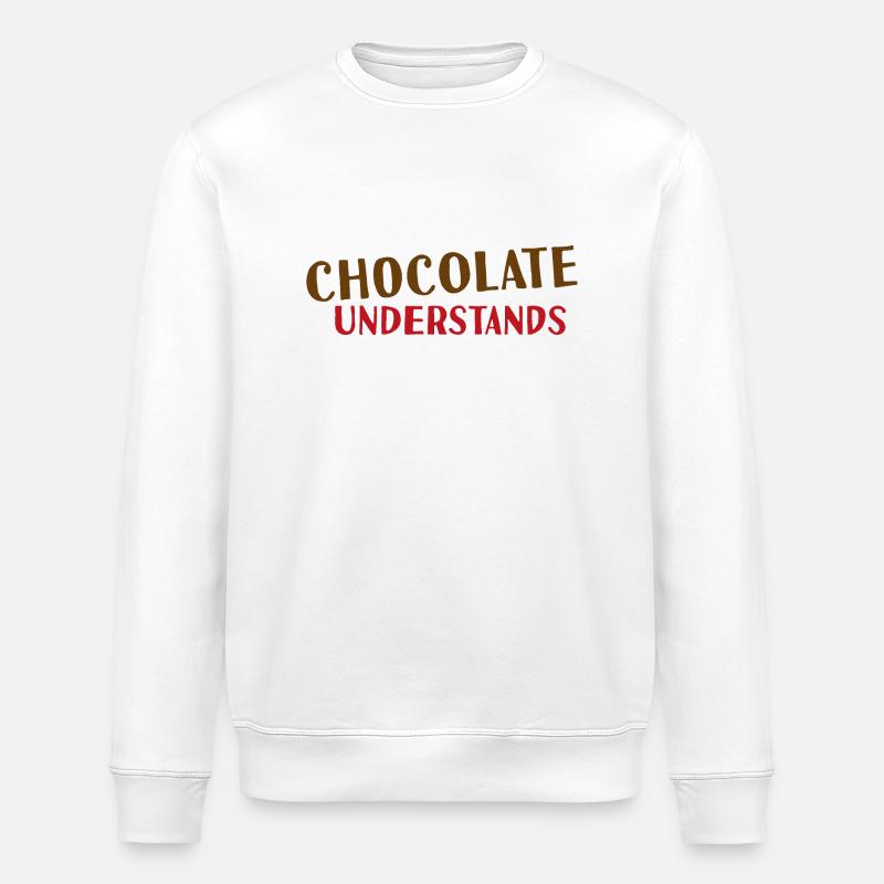 Chocolate understands - Stanley/Stella ROLLER Unisex Organic Sweatshirt - white