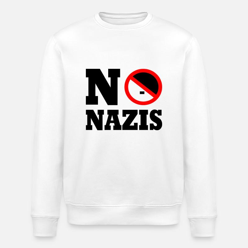 No nazis - Stanley/Stella Unisex Bio-Sweatshirt ROLLER - Weiß
