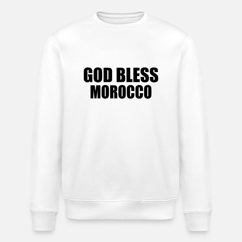 God bless morocco marokko - Stanley/Stella Unisex Bio-Sweatshirt ROLLER - Weiß