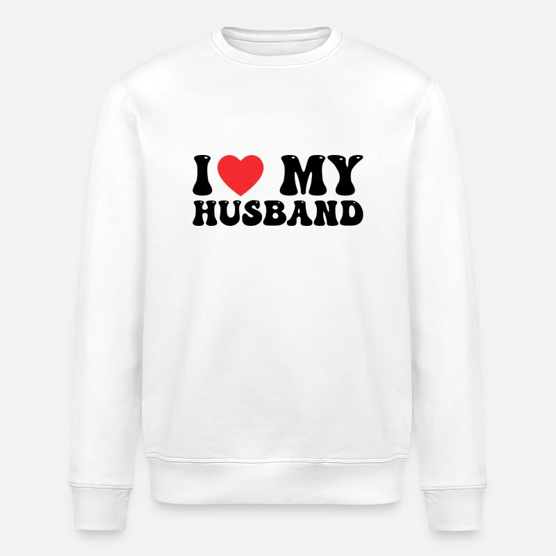 Ich liebe meinen Mann - Stanley/Stella Unisex Bio-Sweatshirt ROLLER - Weiß