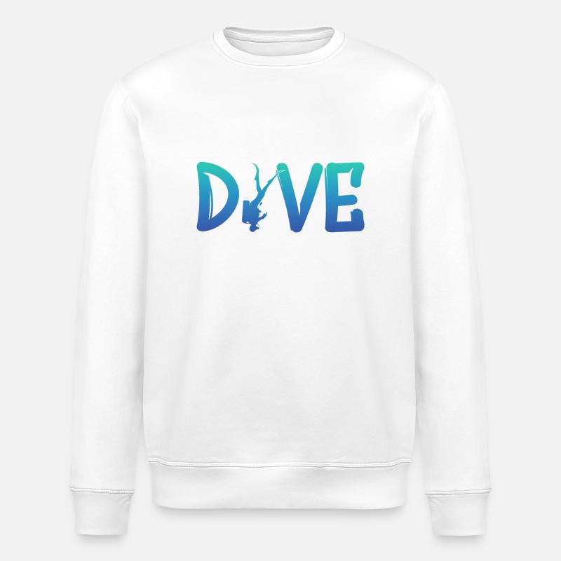 DIVE - Stanley/Stella Unisex Bio-Sweatshirt ROLLER - Weiß