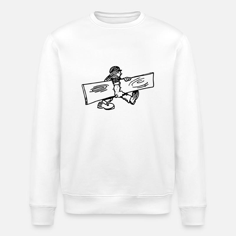 charpentier menuisier charpentier charpentier - Sweat bio ROLLER Stanley/Stella Unisexe - blanc