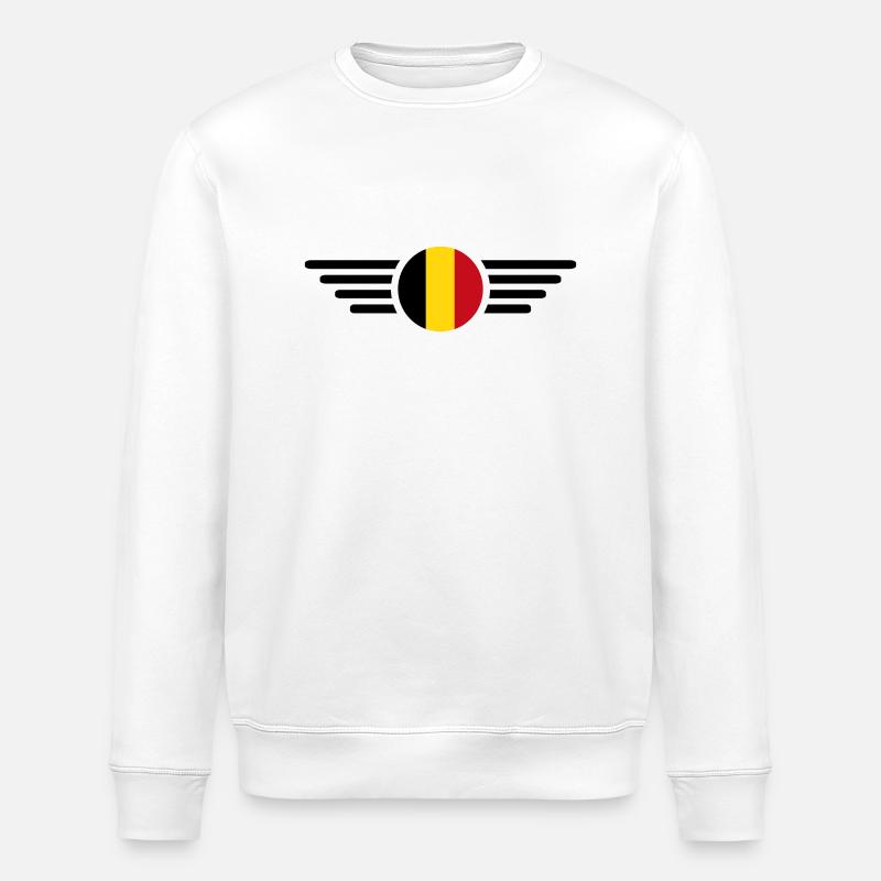 Belgien - Stanley/Stella Unisex Bio-Sweatshirt ROLLER - Weiß