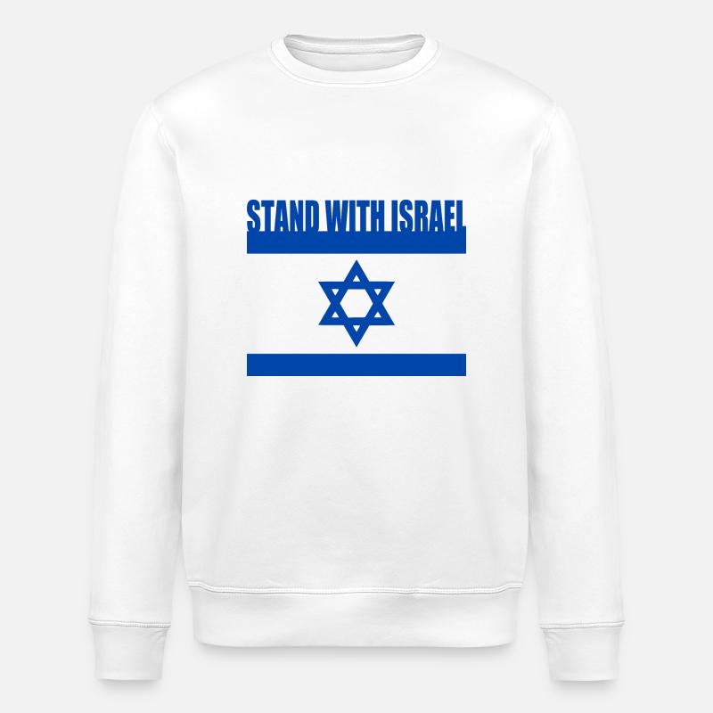 Stand with israel - Stanley/Stella Unisex Bio-Sweatshirt ROLLER - Weiß