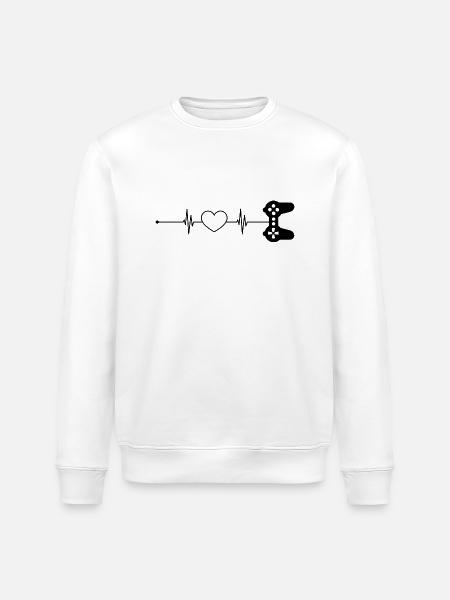 Herzschlag Spiele - Stanley/Stella Unisex Bio-Sweatshirt ROLLER - Weiß