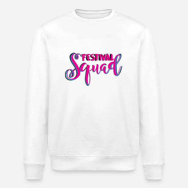 Festival Squad - Stanley/Stella ROLLER Unisex Organic Sweatshirt - white