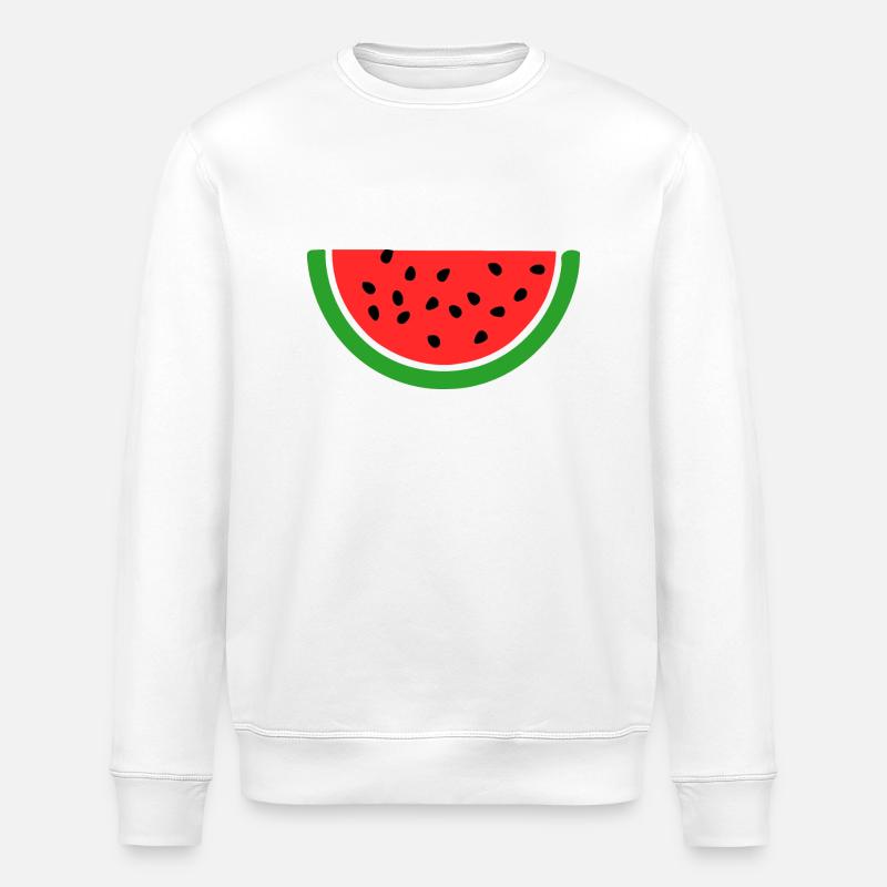 Wassermelone - Stanley/Stella Unisex Bio-Sweatshirt ROLLER - Weiß