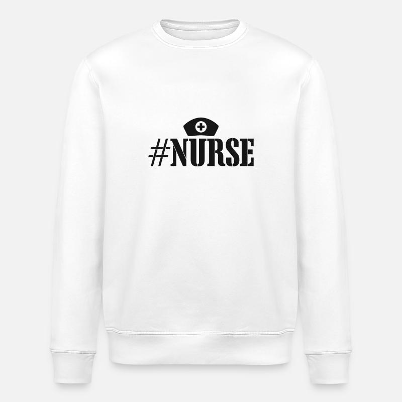 Nurse Krankenschwester Spruch Statement Beruf - Stanley/Stella Unisex Bio-Sweatshirt ROLLER - Weiß