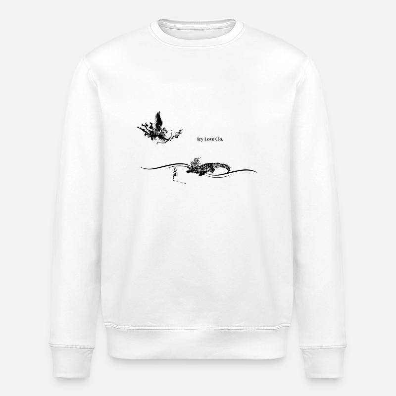 Icy Love « Combat de feu » - Sweat bio ROLLER Stanley/Stella Unisexe - blanc