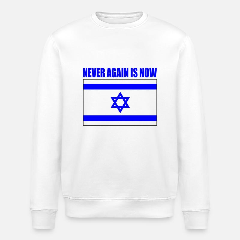 Never again is now - Stanley/Stella ROLLER Unisex Organic Sweatshirt - white