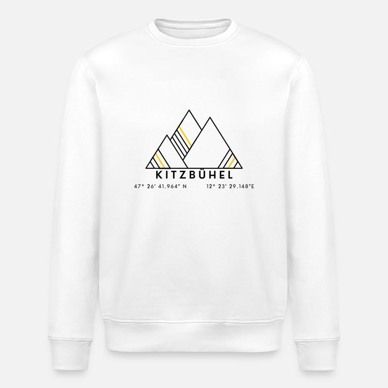 Minimalistisches Kitzbühel-Logo - Stanley/Stella Unisex Bio-Sweatshirt ROLLER - Weiß