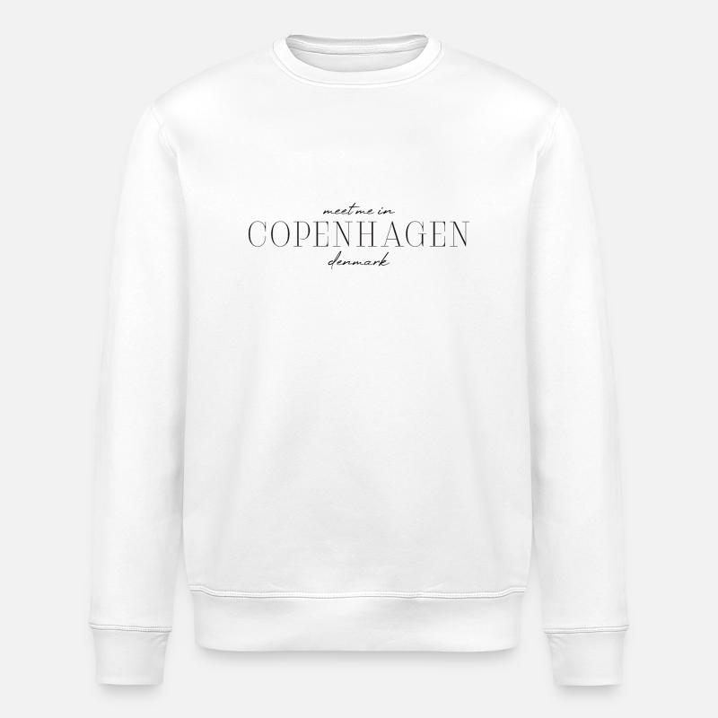 T-shirt design style Copenhague - Sweat bio ROLLER Stanley/Stella Unisexe - blanc